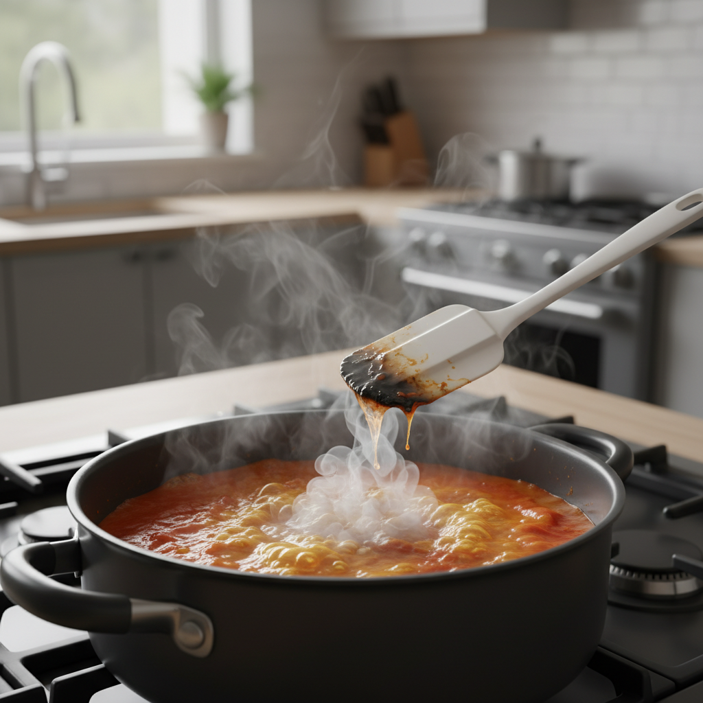 Почему нельзя мешать горячую еду пластиковой лопаткой